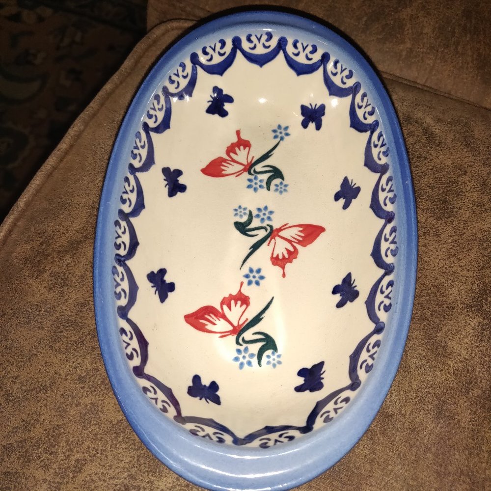 Polish Pottery Wiza Oval Dish/Bowl